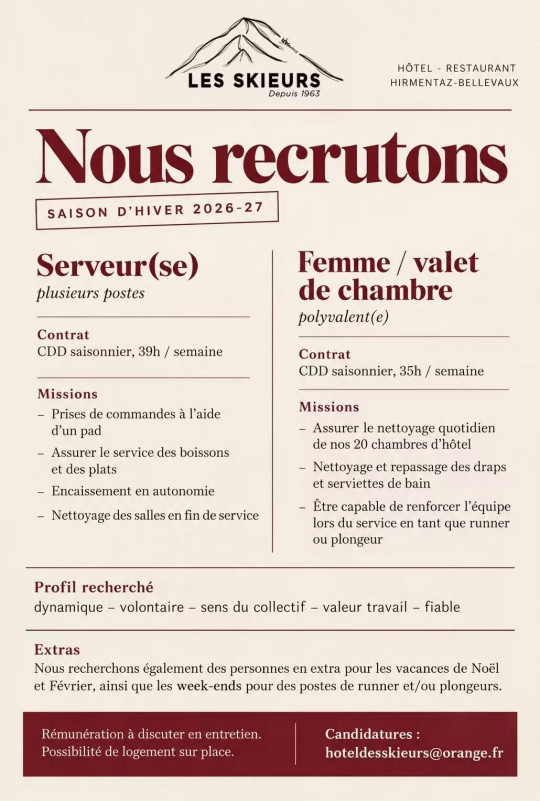 Recrutement Les Skieurs