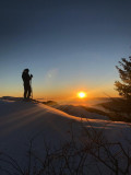 ski au coucher du soleil - Les Habères