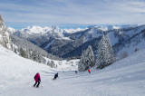 Grand ski et beaux paysages