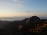 Mont Billiat depuis la pointe d'Ireuse au coucher de soleil