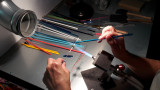 technique du verre filé à l'atelier