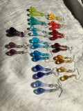 boucles d'oreilles perles de verre