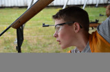 Activité biathlon estival, tir à la carabine, vtt,