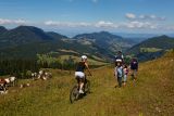 VTT hiking view on the lake of Geneva