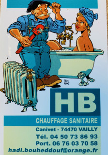 carte de visite HB chauffage sanitaire
