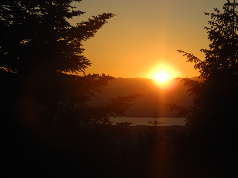 Coucher de soleil sur le Léman depuis Super Saxel