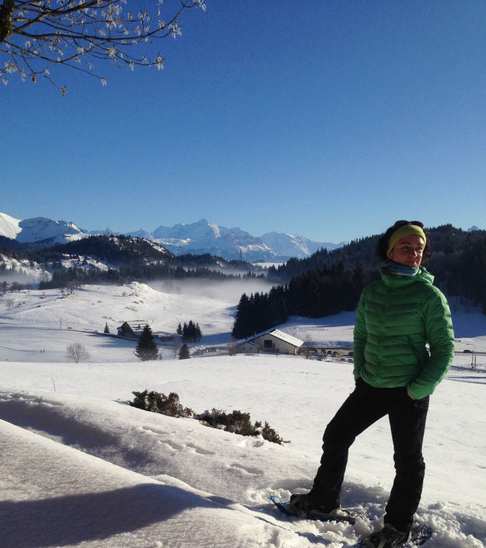 Stéphanie en rando hiver