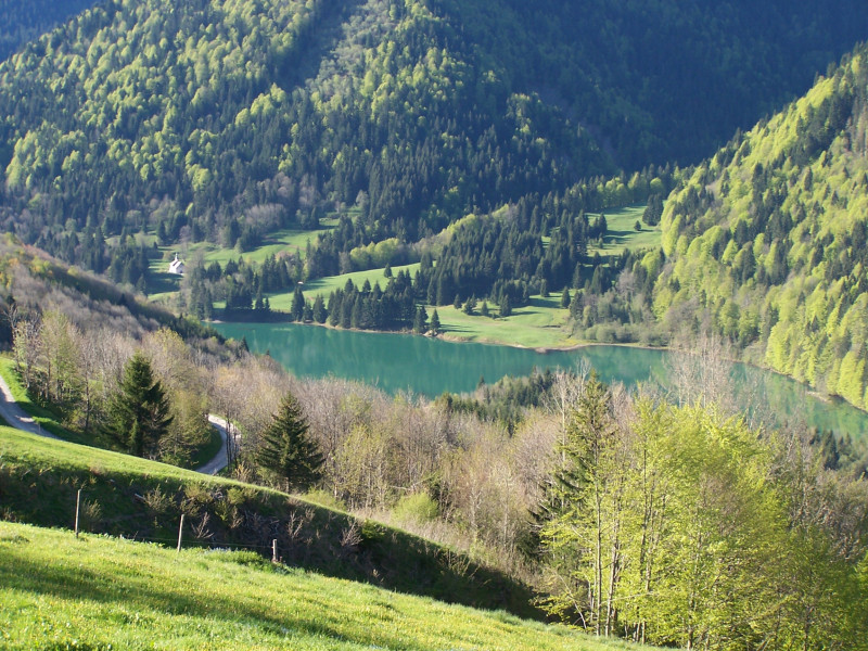 Lac de Vallon vu depuis Tré le Saix Lac de Vallon vu depuis Tré le Saix