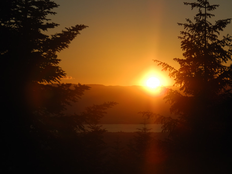 Coucher de soleil sur le Léman depuis SuperSaxel