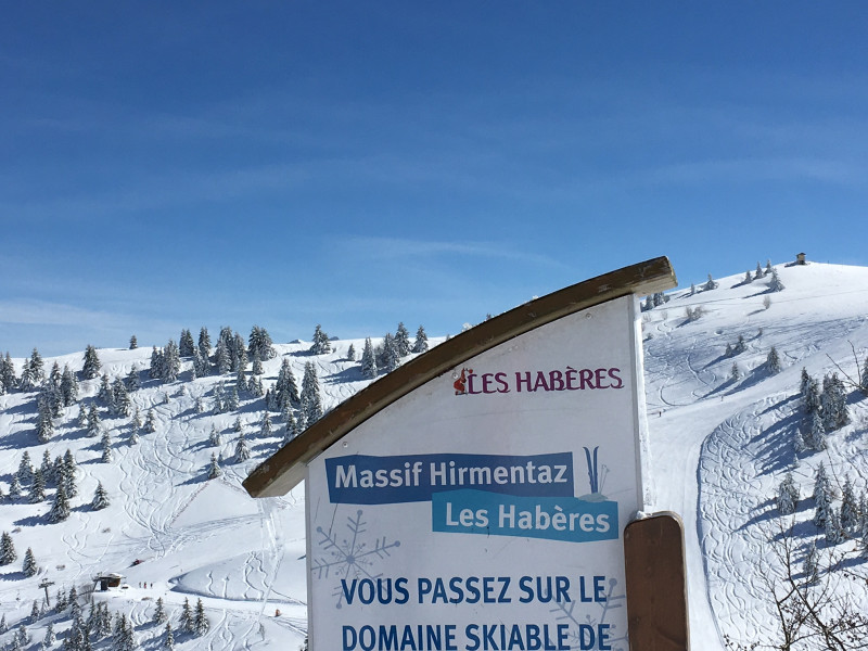 panneau de liaison domaine les Habères-Hirmentaz