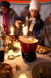 Fondue dans la yourte