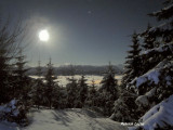 Pleine lune sur les Voirons