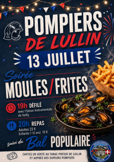 Défilé des sapeurs pompiers et Bal_Lullin