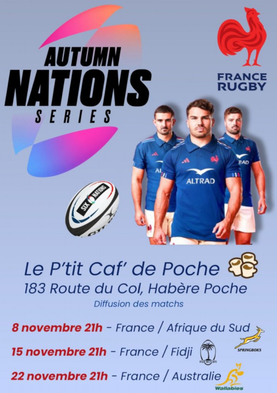 Diffusion des Matchs de Rugby_Habère-Poche - © Le P'tit Caf' de Poche Diffusion des Matchs de Rugby_Habère-Poche