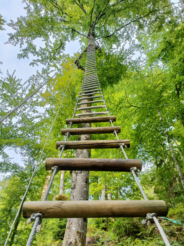 l'échelle du parcours rouge