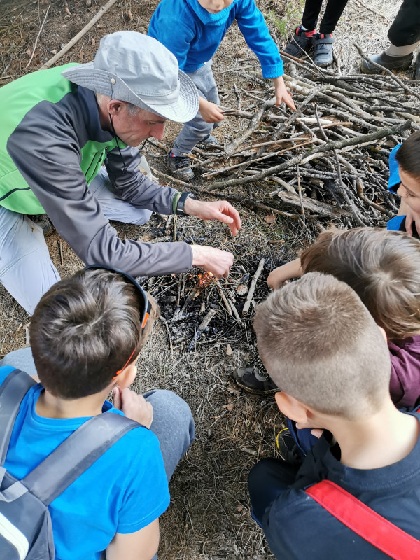Allumage d'un feu sans allumette
