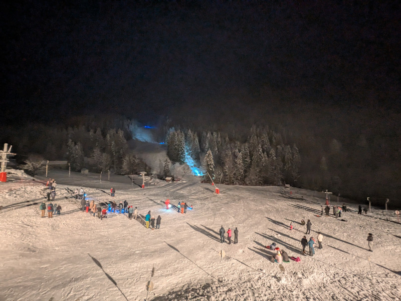 Torchlight descent at La Chèvrerie_Bellevaux