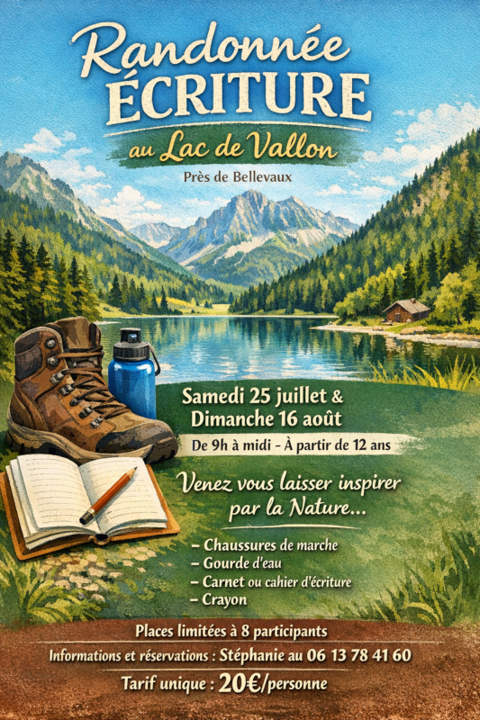 Randonnée Ecriture au Lac de Vallon_Bellevaux