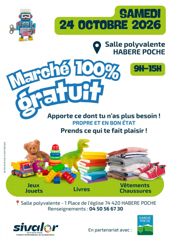 Marché 100% Gratuit - La Gratiferia_Habère-Poche - © SIVALOR Marché 100% Gratuit - La Gratiferia_Habère-Poche