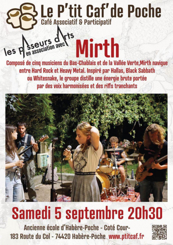 Concert avec Mirth_Habère-Poche - © Le P'tit Caf' de Poche Concert avec Mirth_Habère-Poche