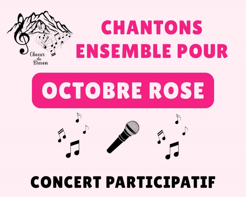Concert Participatif : Chantons ensemble pour Octobre Rose_Lullin